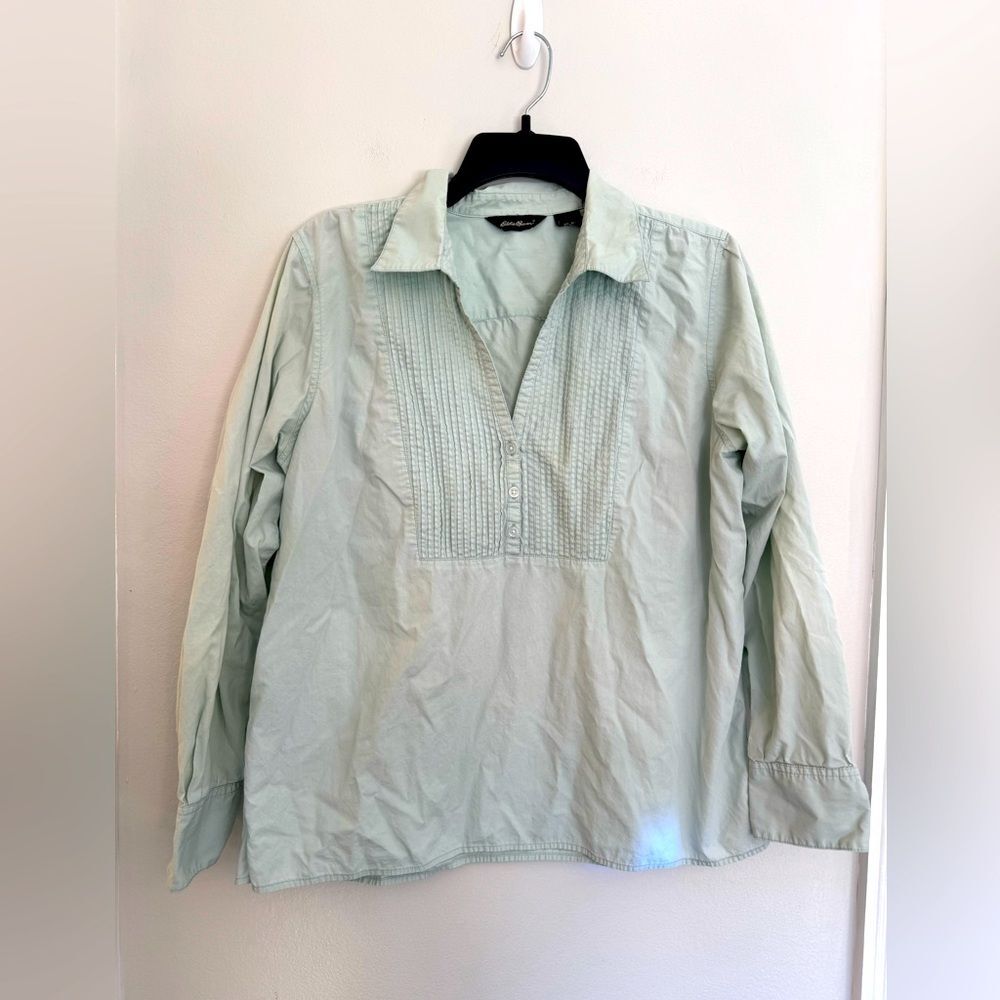 Eddie Bauer Womens Mint Green Long Sleeve - Size Large